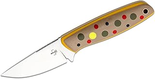 BOKER PLUS BROOK BROWN TROUT Fixed Blade Outdoor Camping and Fishing Knife, Multicolored G10 Handle, VG10 Steel Blade, Kydex Sheath Included - BÖKER PLUS