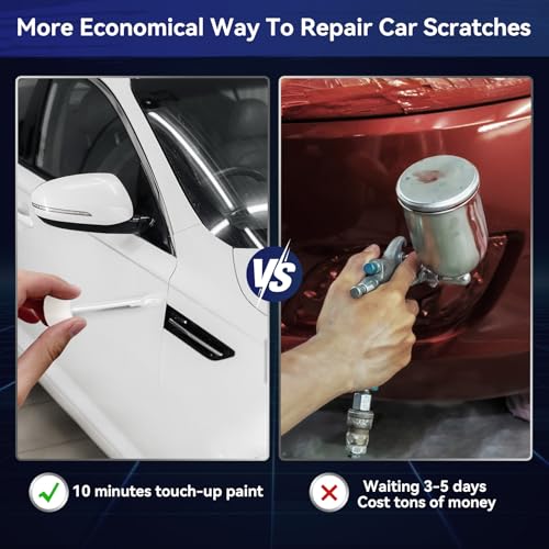 Image of Car White Paint Touch Up Cars Scratch Repair for Vehicles, Rim High-Gloss White Paint Pen 30ML Quick Drying Automotive Scratch Repair, Non-toxic 1.5 oz Easy to Use