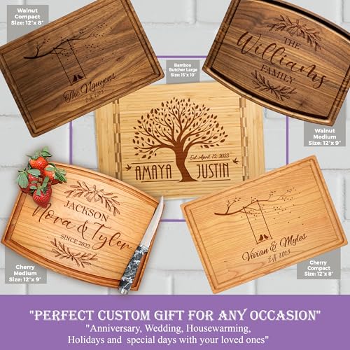 Tabla de cortar rectangular de madera Tayfus personalizada miniatura 5