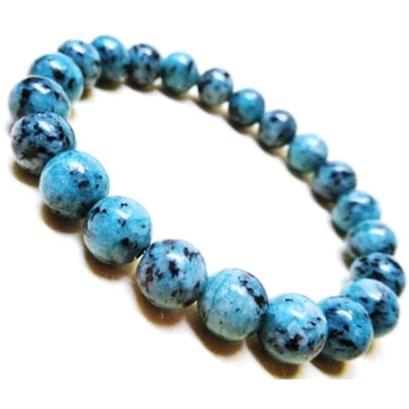Bracelet élastique turquoise africaine fini les fermoirs difficiles perles 10mm