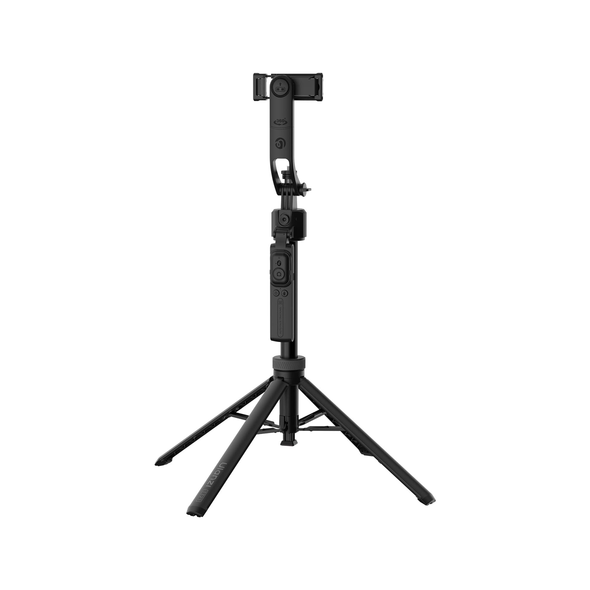 Ulanzi TT23 Perche à selfie avec suivi KI 163 cm trépied avec 4 pieds et télécommande Bluetooth pour smartphone, iPhone, Android