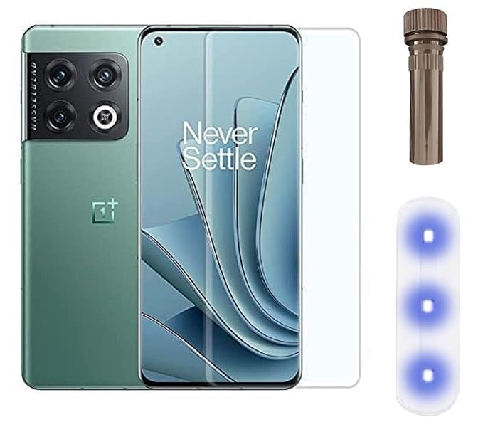 Image of BLACKSHEEP Premium HD+ UV Tempered Glass Screen Protector For OnePlus 10 Pro 5G (Pack of 1) Full Adhesive UV Curved Screen Protector Case Friendly HD Clarity with installation kit