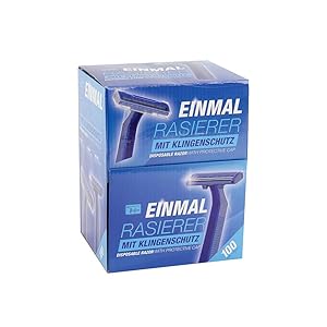 Teqler T-370650 Disposable Razors shave each hair length gently, safely and in a skin friendly manner, blue (100 per pack)