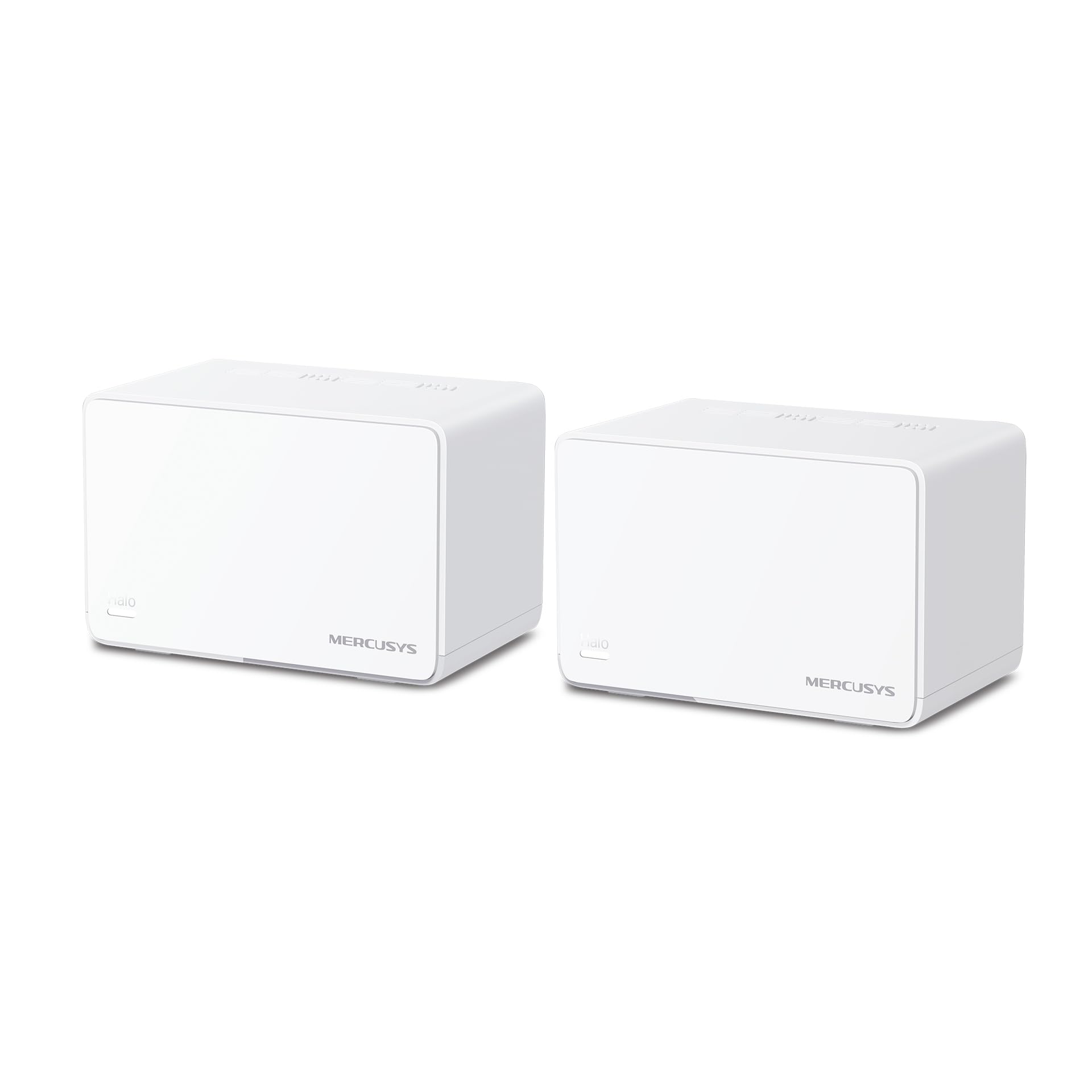 Mercusys Halo H3000X Mesh-WLAN-Set (2er-Pack), Wi-Fi 6 AX3000 Dualband-Router & Repeater, 3 × Gigabit-Anschlüsse pro Einheit, MU-MIMO, WPA3, Kindersicherung, empfohlen für Häuser mit 2–4 Schlafzimmern