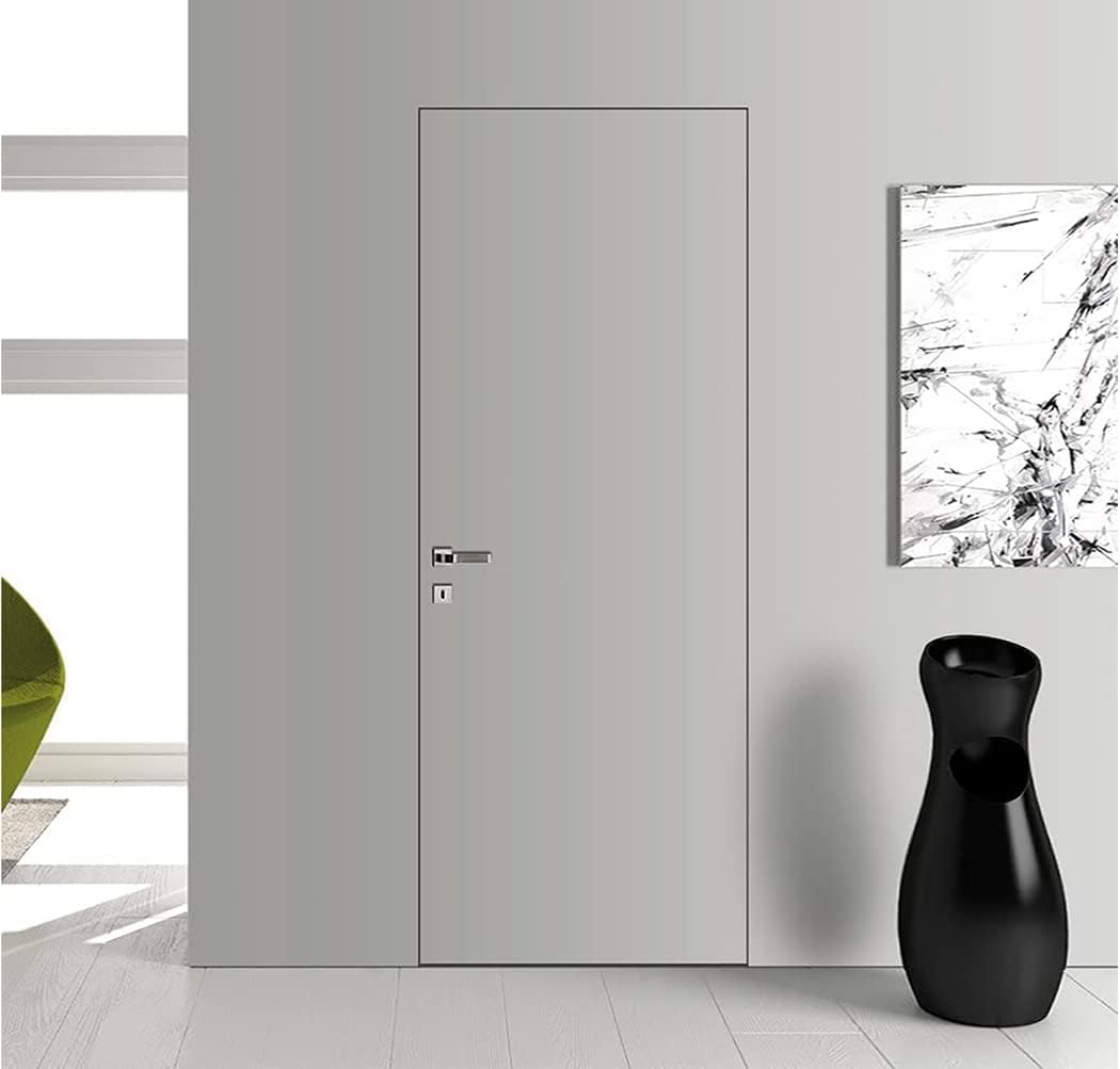 Porte Italiane, Porta Raso Muro con Serratura Magnetica, Filomuro per Muratura o Cartongesso, Easy Wall BIANCA PRONTA CONSEGNA da 70x210 spingi SX - tira DX