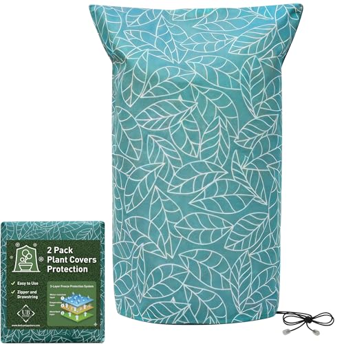Piezas 2 150x230 CM Funda para Plantas | Verde Capucha Protectora Antiheladas para Todo Tipo de Árboles, Plantas y Arbustos | Protector Plantas Invierno contra Heladas Reutilizable