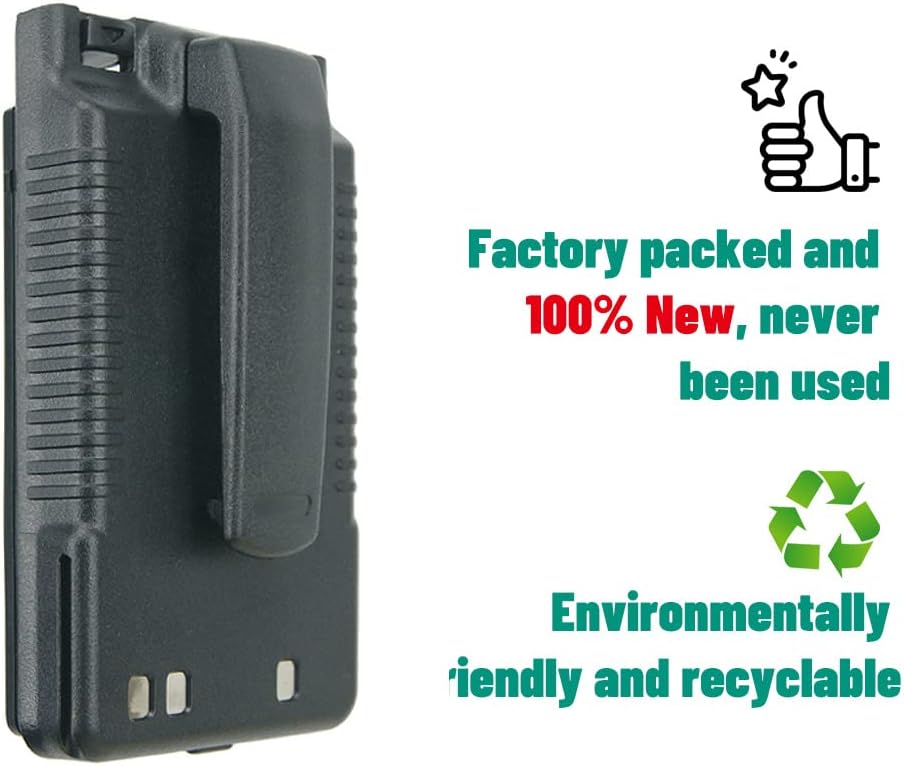 7.4V 2200mAh Yaesu SBR-14LI Li-ion Battery for Yaesu VX-8R VX-8DR FT-1DR FT1XD FT2D FT-3DR Series Replacement Battery with Belt Clip