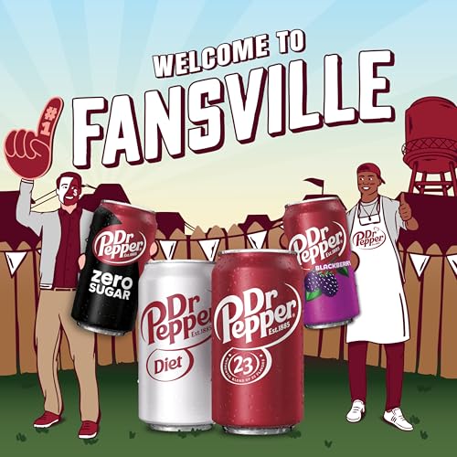 Dr Pepper Soda - 12 fl oz Cans, 12 Pack for Refreshment on the Go 