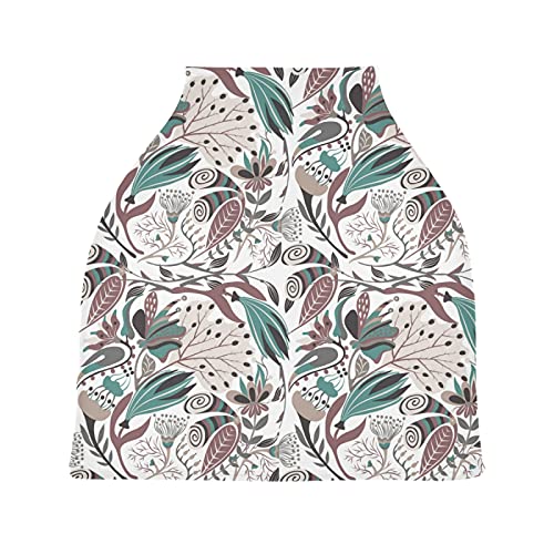 Flor Abstracta La Lactancia Materna Enfermería Cubierta Asiento de Coche de Bebé con Dosel Transpirable Carros de La Compra Cubierta para Bebé