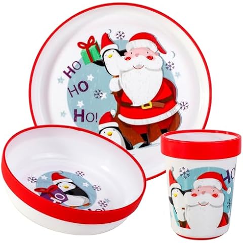 Christmas Bicolor Kids Dinnerware Set Cover