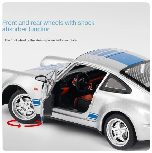Image of Alokik Enterprise 1:24 Poarsche 964 Transformers 7 Phantom Die-Cast Model Metal Pull-Back Off-Road Car with Sound & Light and 4 Opening Doors Kids' Best Toy Vehicle Gift【Gray】