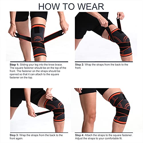 GvvcH 1 paar sport kniesteun voor mannen en vrouwen onder druk elastische kniebrace ondersteuning fitness basketbal… - Image 5