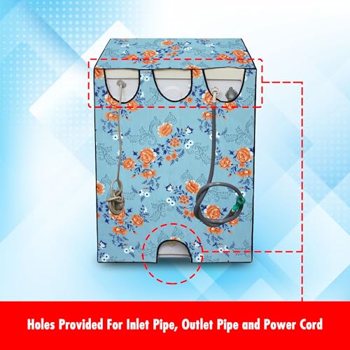 Image of Lithara Front Load Fully Automatic Washing Machine Cover for LG, Samsung, IFB, Whirlpool, Suitable for 7 kg & 7.5 KG - Waterproof, Dustproof Cover (Print-2)
