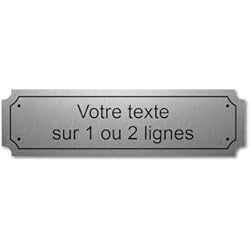 Chapa Con Huella Dactilar Mygoodprice - Placa grabada personalizada (1 o 2 líneas, 14.5 x 4 cm, autoadhesiva, aluminio cepillado)