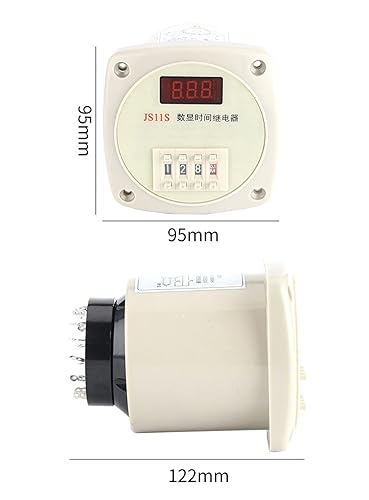 Miniatura 7 de EKINS JS11S Digital Display Time Relay 0.01-9.99S 0.1-99.9S 1-999S 1-999M 0.01S-999H Delay Time Switch Timer AC220V AC380V (Color  220V, Size