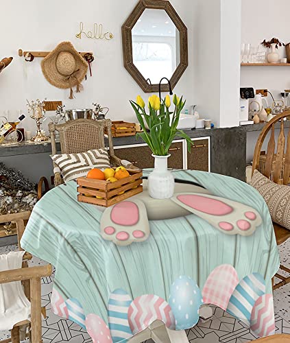 Happy-Easter-SquareRound-Table-Cloths-60x60inchBunny-Tail-Egg-Party-Tablecloth-Waterproof-Polyester-Table-Covers-for-Kitchen-Dinning-Wedding-DecorationStainWrinkle-ResistantWashableRustic-Wooden Happy Easter SquareRound Table Cloths 60x60inchBunny Tail Egg Party Tablecloth Waterproof Polyester Table Covers for Kitchen Dinning Wedding DecorationStainWrinkle ResistantWashableRustic Wooden
