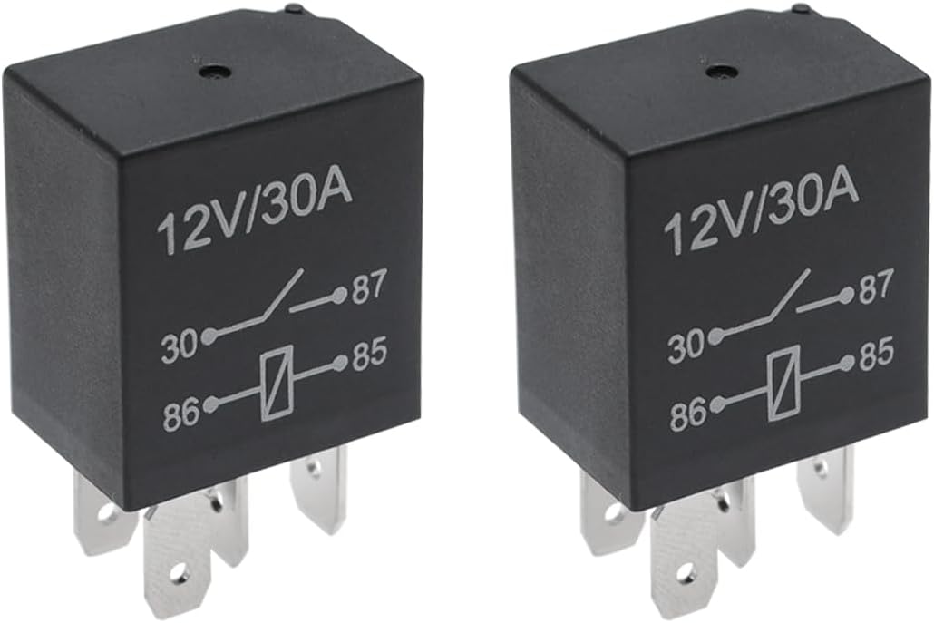 2 PCS 4 Pins 12V Car Relay, Multi-Purpose Heavy Duty Automotive Motor Relay, Waterproof Standard Car Relay Replacement, Vehicle Interior Accessories, Universal for RV, SUV, Truck 4Pin/2Pcs