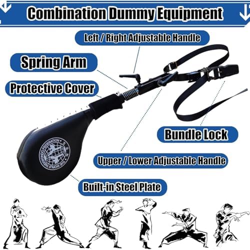 Portable Adjustable Spring Martial Arts Training Dummy for Football, Karate Practice (A Target)