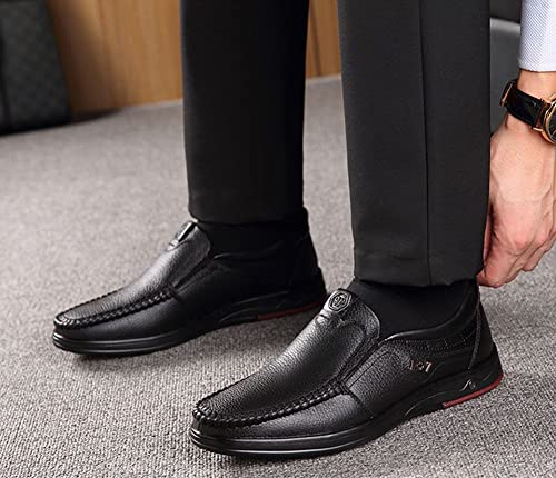 mitvr Mens Casual Leather Shoes Business Slip-on Shoes Comfort Fashion Driving Shoes for Male4