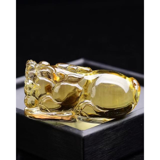 Amazon.co.jp: ︎天然シトリン 置物 貔貅 125g : おもちゃ 