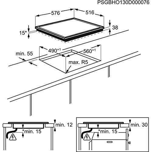 AEG HKA6507RAD Inbouwkookplaat, autonome keramische kookplaat met eco-timer en 3-traps restwarmteweergave, 4 snel opgloeiende kookzones, 60 cm kookplaat met multifunctionele kookzone, zwart/zilver - Image 7