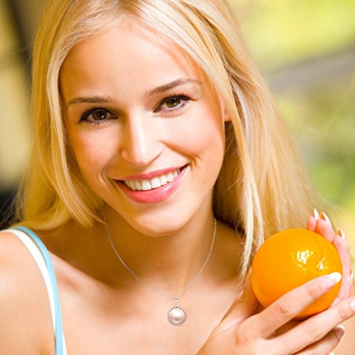 "Sunshine" Sterling Silver 8.5-9mm White Freshwater Cultured Pearl Earrings Studs AAA Zirconia Earrings Gift for Women2