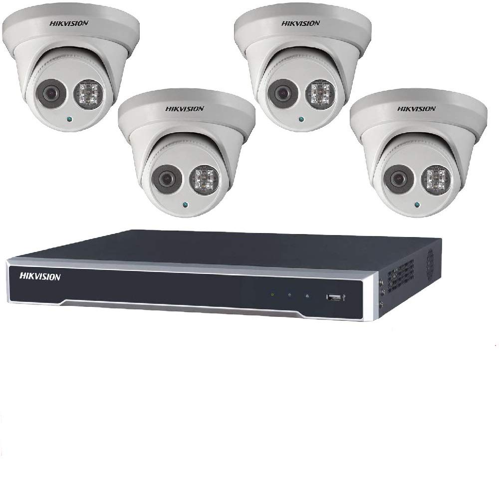 Hikvision 4K Cctv System With 4 30M Turret Cameras, 4Tb Nvr