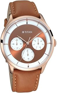 ساعة للرجال من تيتان، موديل (T90125WL02), بني، انالوج