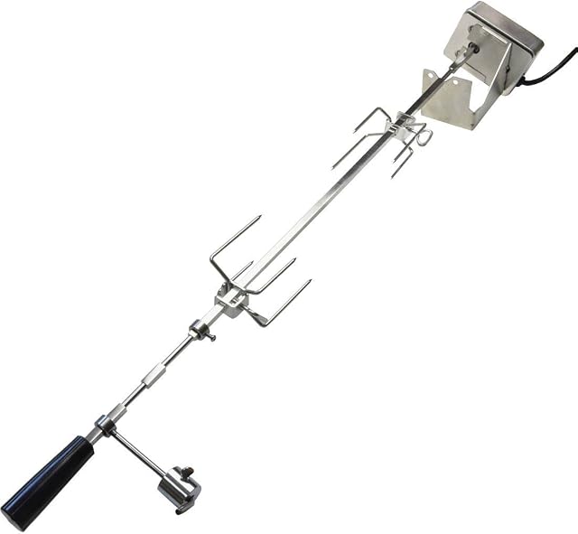 Onlyfire BRK-6013 Stainless Steel Grill Rotisserie Kit for Weber Genesis E-310/330 Spirit 310 330 & Older Models, 10x10mm Square Spit Rod, Electric Motor For UK