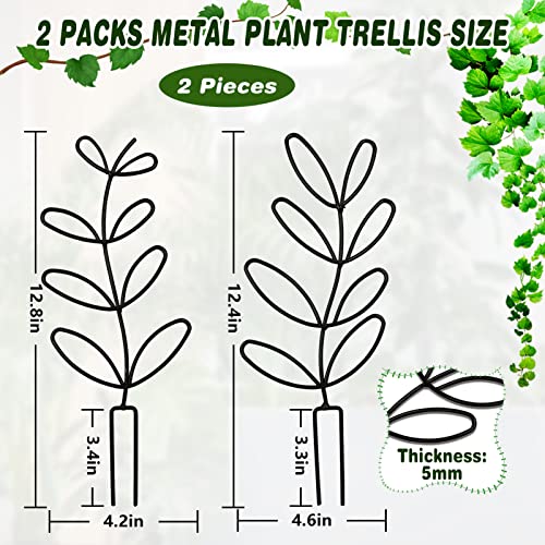 Plant-Trellis-for-Climbing-Plants-2-Pks-Garden-Trellis-12-Leaf-Shape-Plant-Trellis-Metal-Wire-Stake-for-Potted-Plants-Houseplant-Home-Plant-Mini-Rose-Plant-Lover-Gifts-Black Plant Trellis for Climbing Plants 2 Pks Garden Trellis 12 Leaf Shape Plant Trellis Metal Wire Stake for Potted Plants Houseplant Home Plant Mini Rose Plant Lover Gifts Black