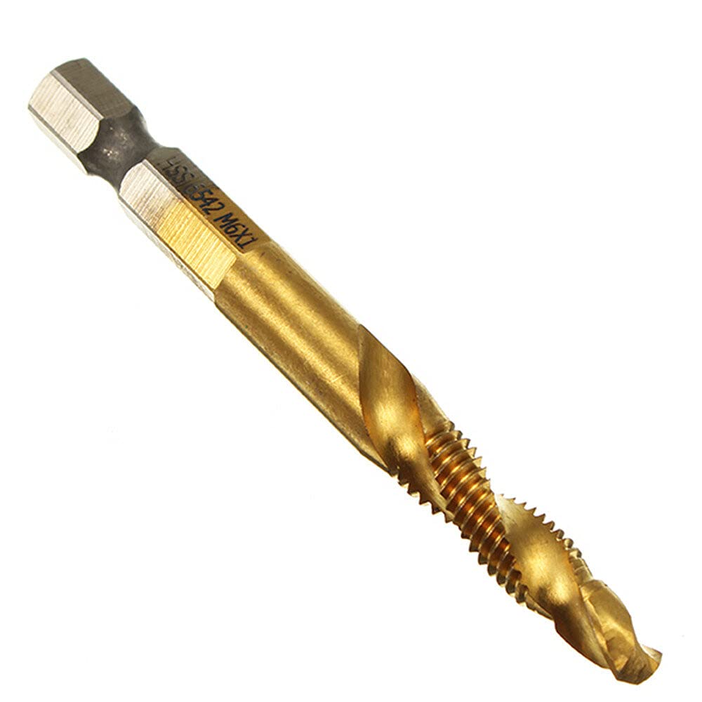 KUNSE HSS 6542 M3-M10 Combination Tap Metric Deburr Countersink Drill Bit-M3