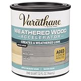 Varathane Weathered Wood Accelerator Semi-Transparent Gray Wood Grain Enhancer 1 qt.
