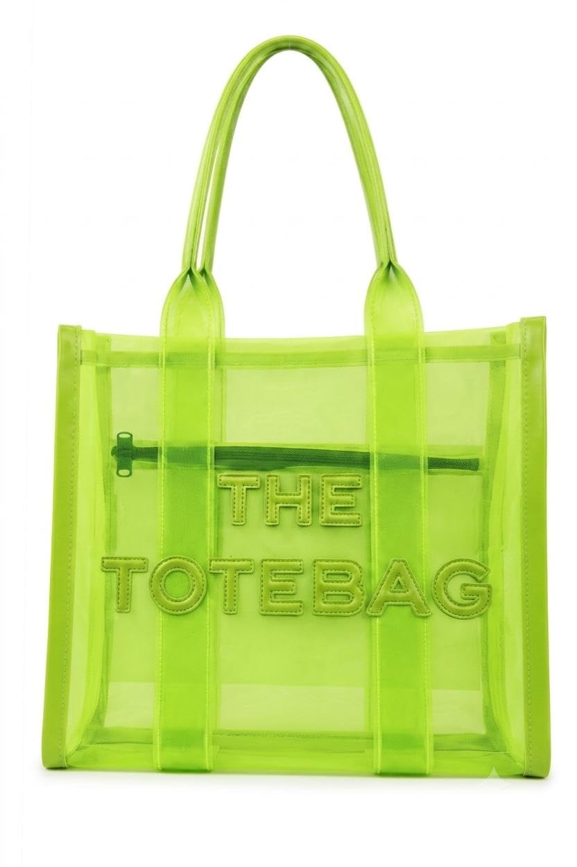 Baggifie Lime Neon transculent Tote Bag-image-48
