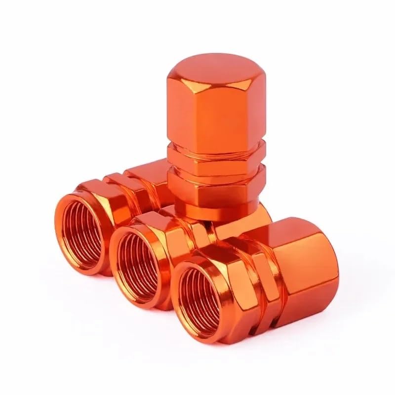 4/8Pcs Aluminum Tire Valve Caps Dustproof Waterproof for Car Truck Bike(Silver)