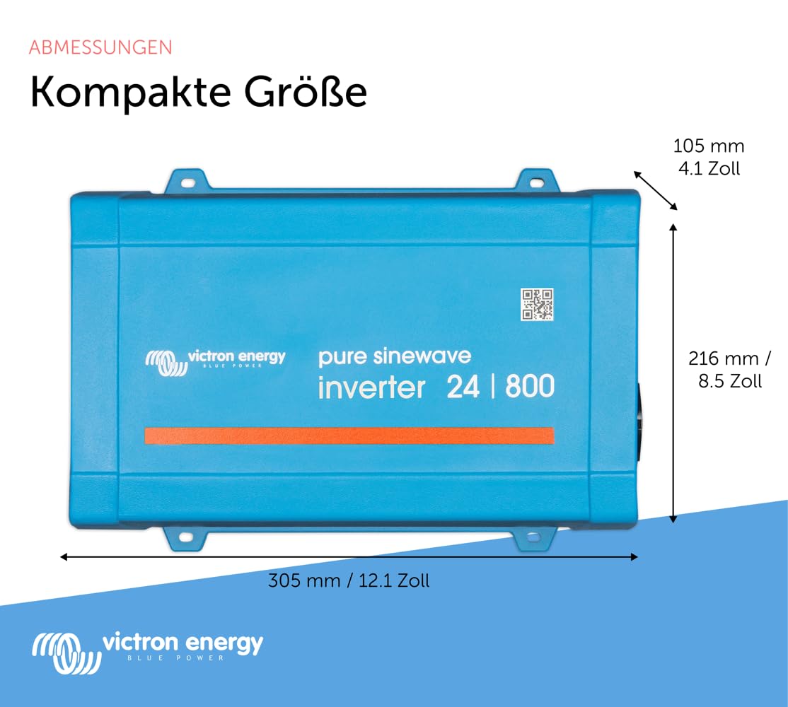 Victron Energy 500VA 48-Volt 230V AC Reiner Sinus Wechselrichter (Schuko)