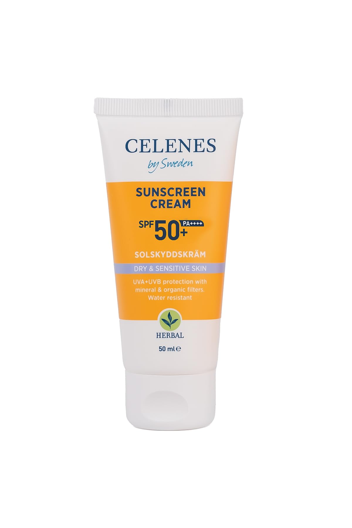 Celenes by Sweden Herbal Güneş Kremi Kuru Ve Hassas Ciltler SPF 50+ 50ml, 5160155