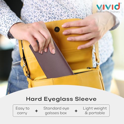 Image of VIVID Unisex Specs Magnetic Eyewear Dabbi Faux Leather Hard Case Cover