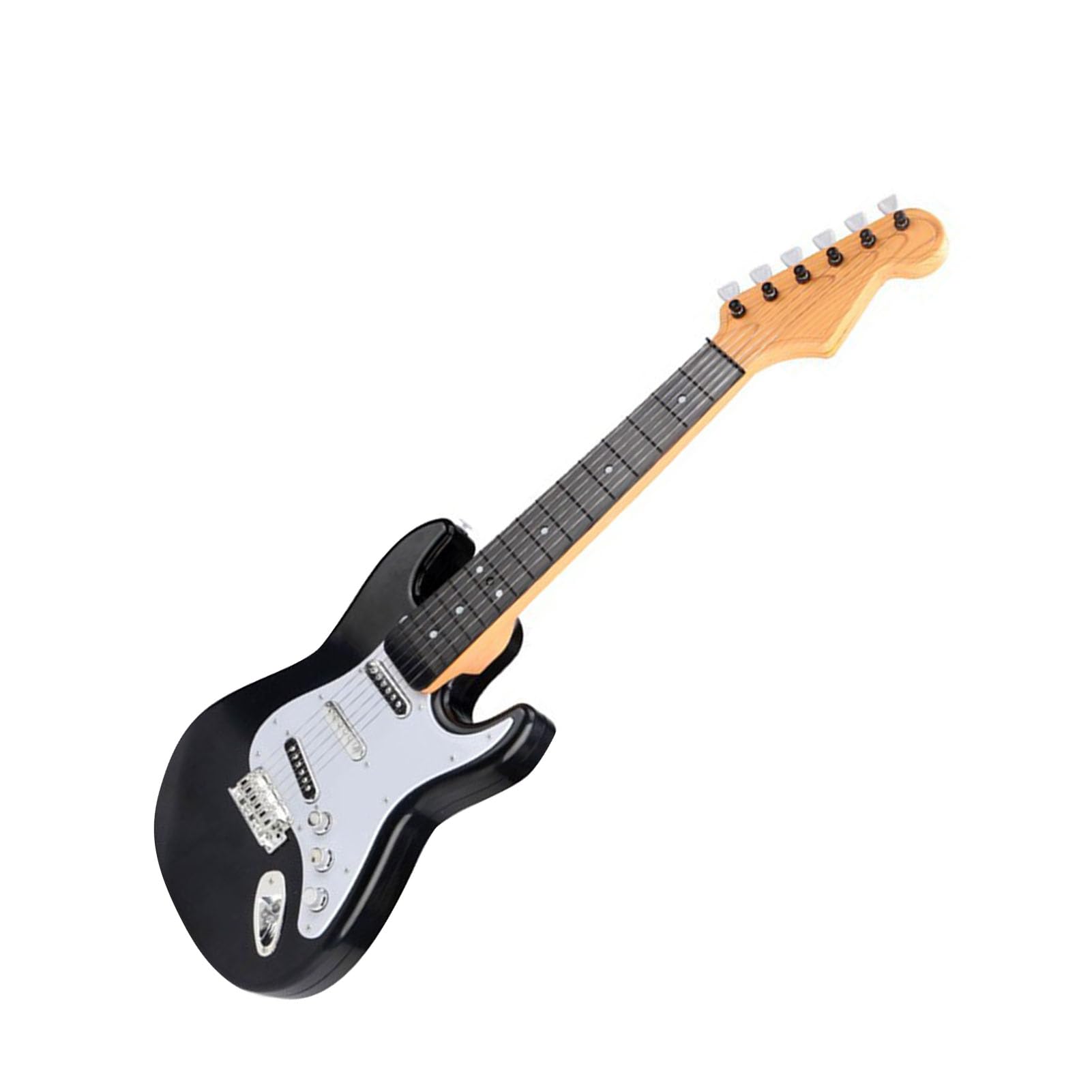 Jiawu Electric Guitar Toy, Kids Electric Guitar Real Appearance Activate Musical Interest Portable for Home (Black)