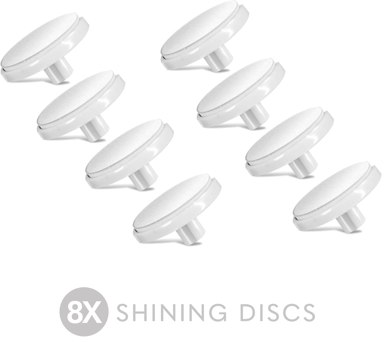 Replacement Discs for Bellasonic 4-in-1 Rechargeable Electric Nail File Set with Unique Oscillating Head – 8 Shining Discs – White image 3