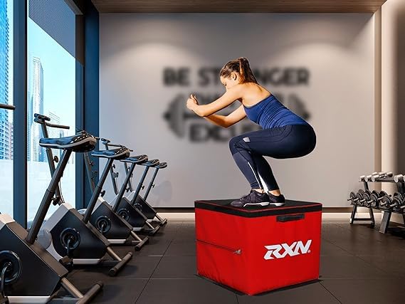 Image of RXN Soft Plyo Box for Fitness & Plyometric Training (Blue,30CM)