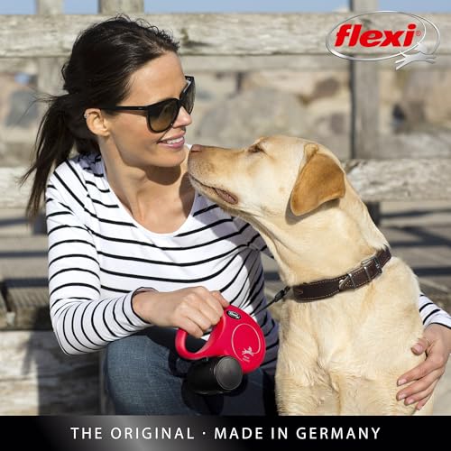 flexi® Classic L Gurt 5 m olivgrün, Roll-Leine für Hunde bis 50 kg