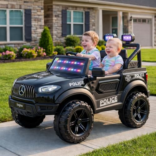 Image of Baybee BeastX Battery Operated Jeep for Kids with Parental Control | Baby Ride On Electric Car with RGB Lights, Music & Swing Mode | Rechargeable Battery Car for Kids 2 to 6 Years (Metallic Black)