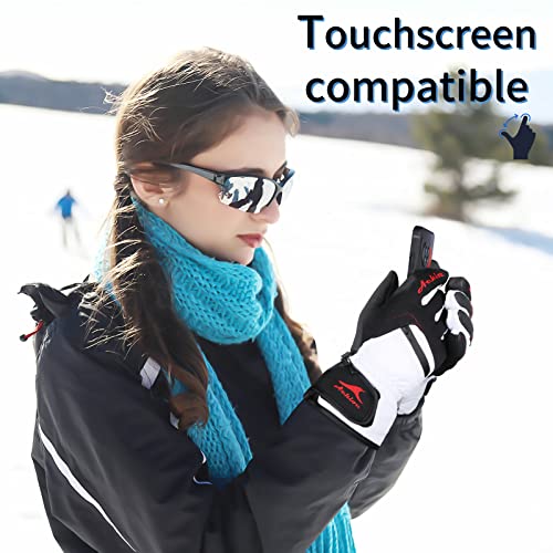 Achiou Winter Snow Ski Gloves For Men Women, Warm Waterproof Skiing Gloves For -30℉ Cold Weather, Touchscreen Snowboard Glove #TOP3