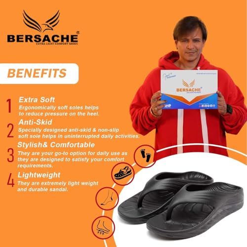 Image of BERSACHE Extra Soft Classic Casual with Regular wear with Ultra Soft & Flexibility Technology Slipper for Men's & Boy's