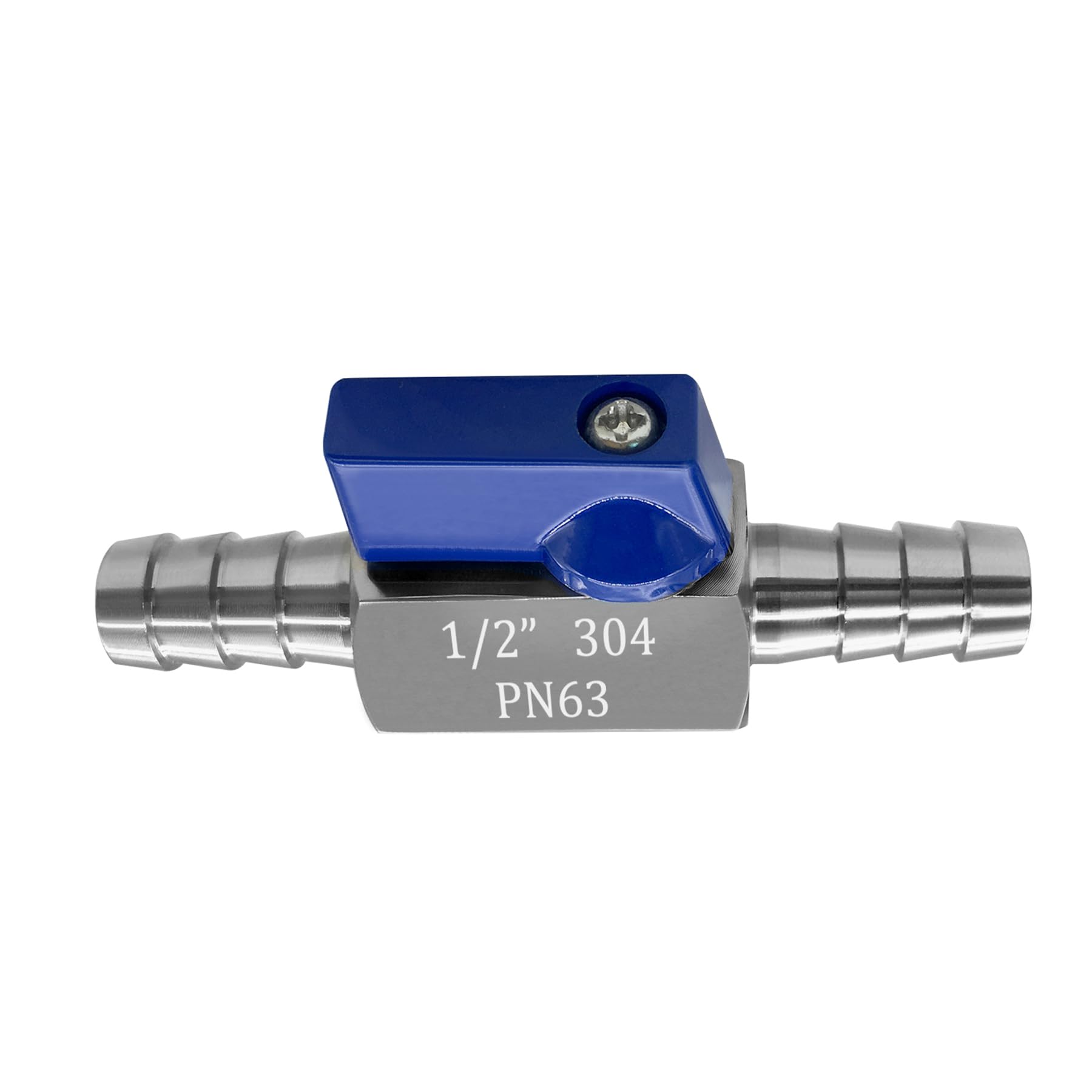 Mini Valvola A Sfera In Acciaio Inox 1/4'' - Pressione Max 896 PSI, Temperatura Da -4 A 302°F, Morsetti Inclusi
