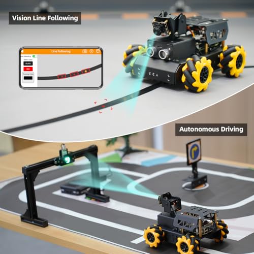 Image of TurboPi Robot Car for RaspberryPi Large AI Model ChatGPT Vision Voice Scene Understanding Obstacle Avoidance Programmable Robotic Kit for Adult, Support Python Linux, Advanced Kit & RPi5 8GB