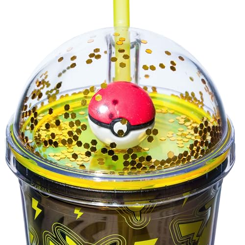 Image of Silver Buffalo Pokemon Lightning Pikachu, Dome Top Travel Tumbler, 24oz | 0.71 Liters