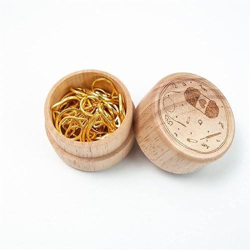 Miniatura 6 de 30 marcadores de costura con caja de almacenamiento de madera, orejas de gato, marcadores de bloqueo de ganchillo, pestillo de ganchillo,