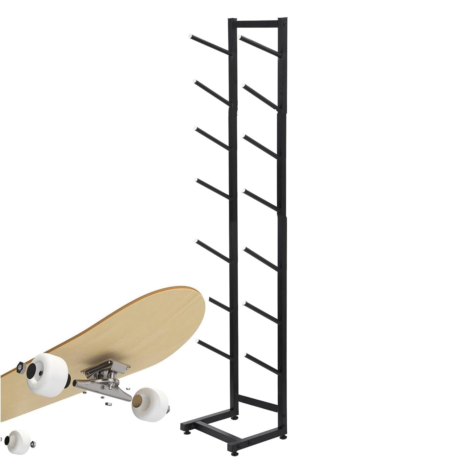 Rack de rangement pour skis et snowboards autoportant porte-skis nautiques et skateboards