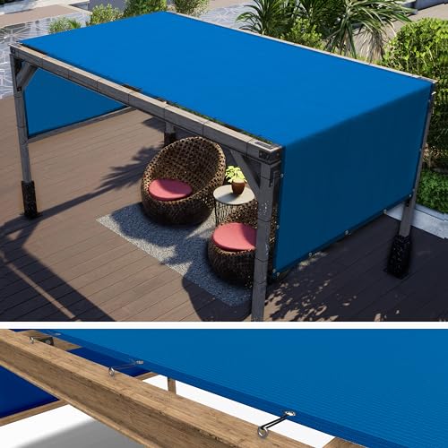 ColourTree-10-x-16-Blue-Replacement-Pergola-Shade-Cover-Top-Outdoor-Canopy-Custom-Size ColourTree 10' x 16' Blue Replacement Pergola Shade Cover Top Outdoor Canopy Custom Size - Image 1
